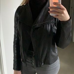 Trouve black leather jacket